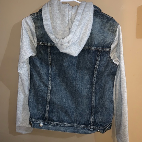 Life in progress Gray jacket attached to jean vest - Picture 3 of 3